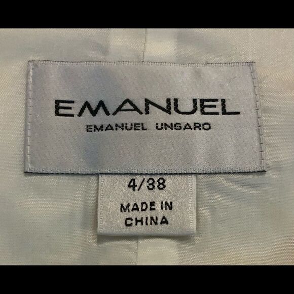 Emanuel Ungaro Ivory Silk Vest with Crystal Buttons Size 4 - Picture 5 of 5
